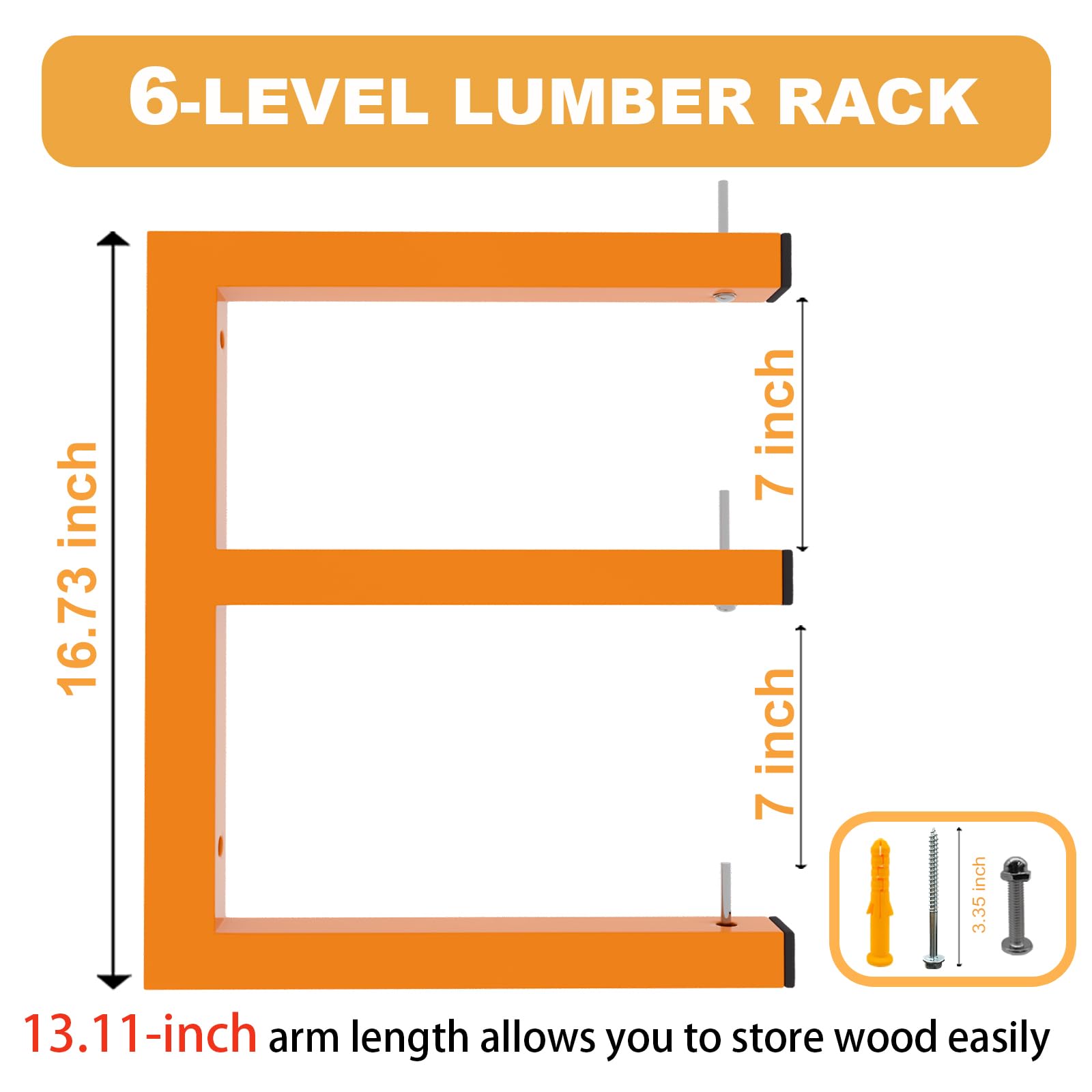 Cyhwealth heavy-duty wood storage keeps tools and lumber neatly accessible.