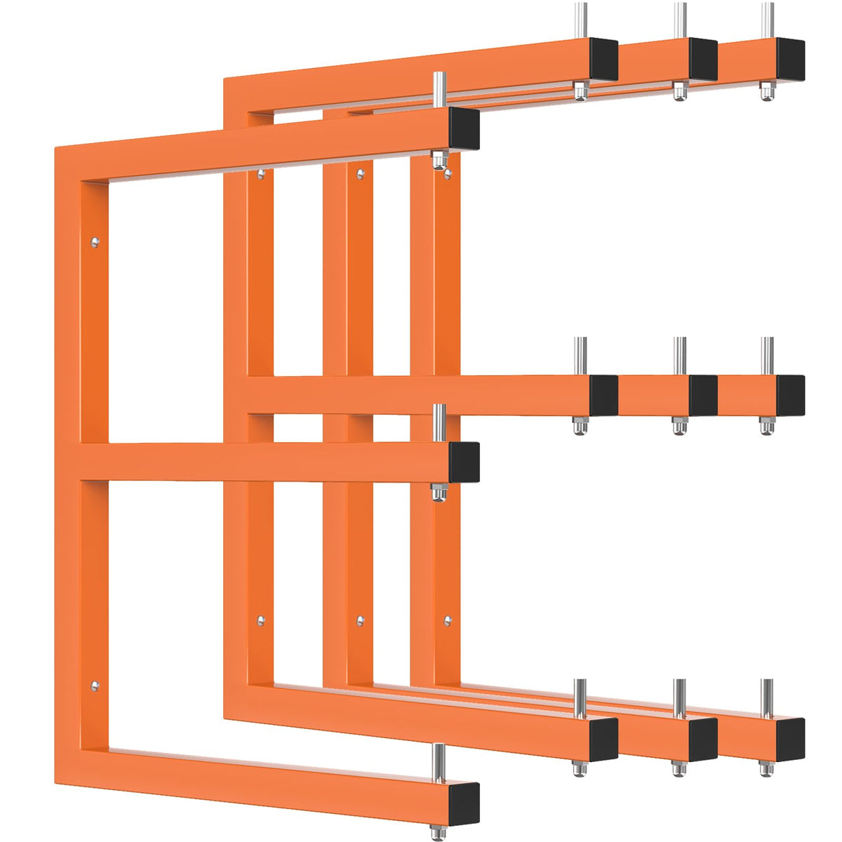 Cyhwealth wall-mounted lumber rack for organized workshop storage.