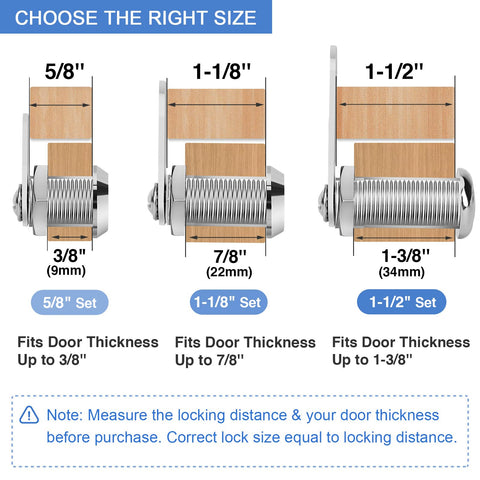 Cylinnda cam locks eight-pack with keyed-alike convenience for multiple storage spaces.