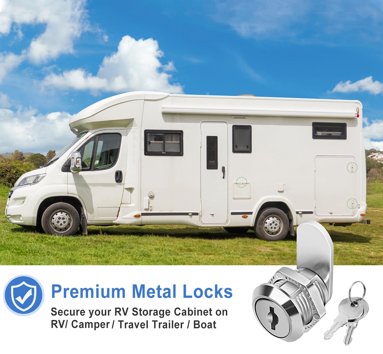 Ideal for mailbox, toolbox, and cabinet applications with Cylinnda cam locks.