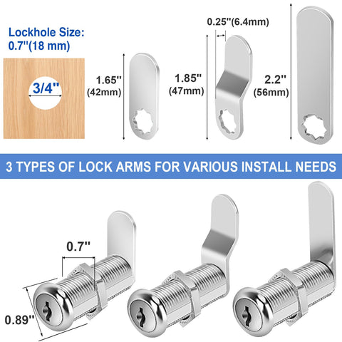 Cylinnda keyed-alike 6-pack with multiple keys for convenience.