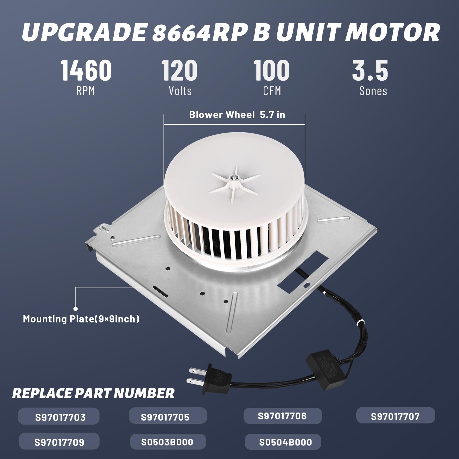 Cylrod motor isolation block reduces vibration for steadier operation.