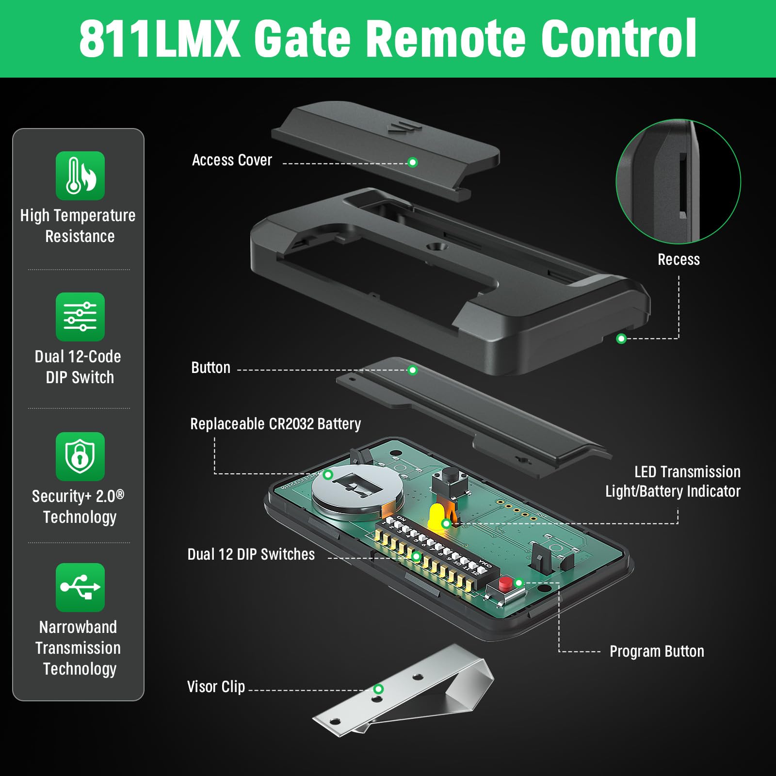 Cylrod 811LMX 4-pack packaging for spare remotes.