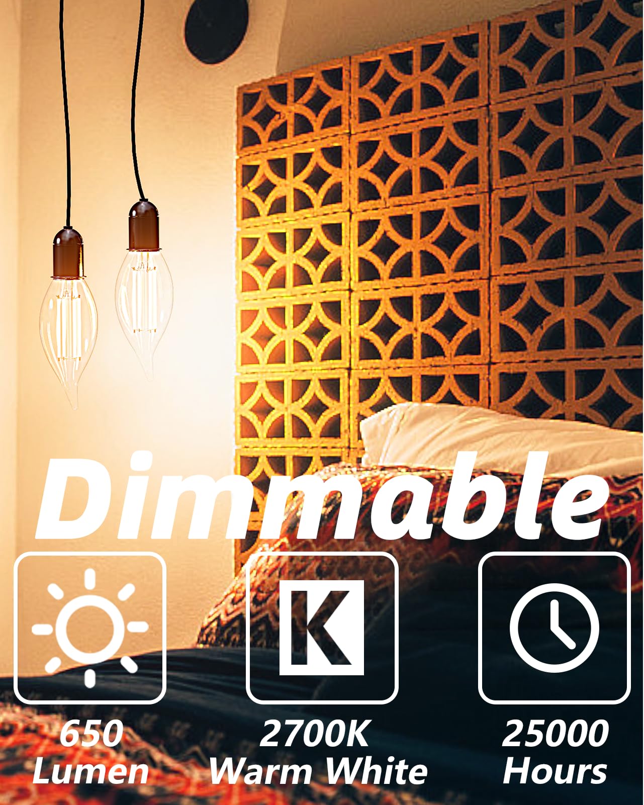 CYLYT flicker-free LED bulb with long life up to 25,000 hours.