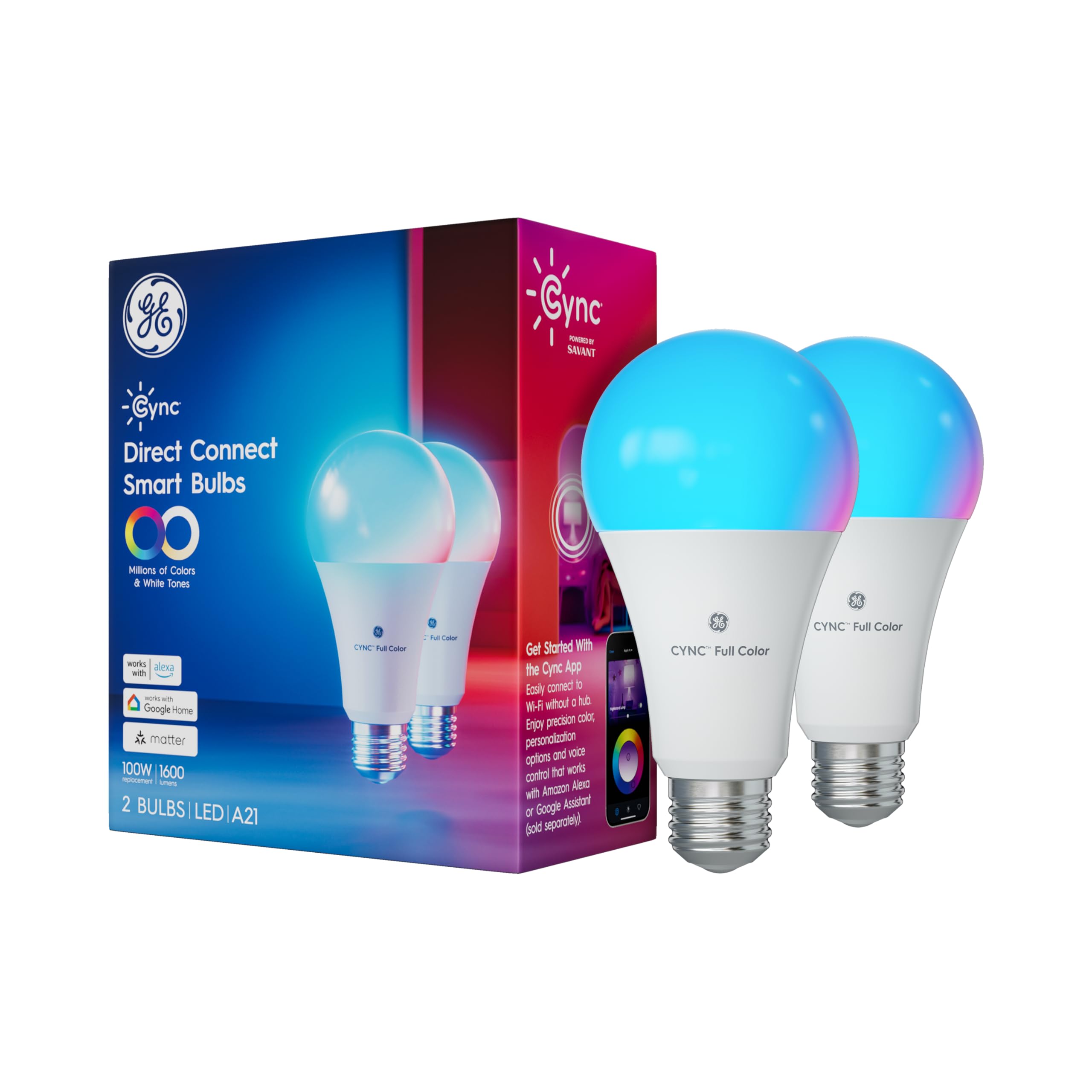 Cync GE A21 bulbs offer color options to suit mood and decor