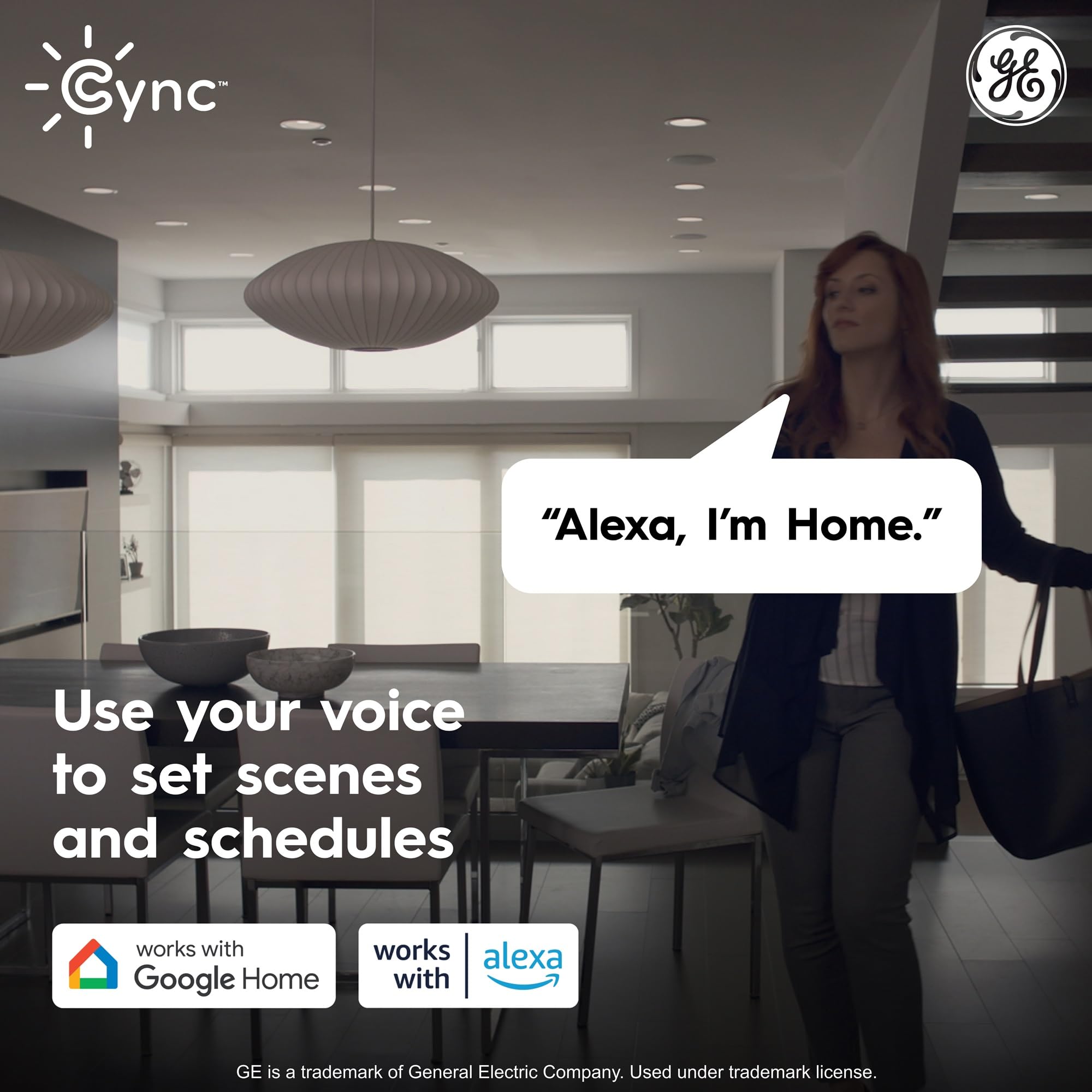 Cync GE Reveal downlight vibrant colors brighten home decor and ambiance.