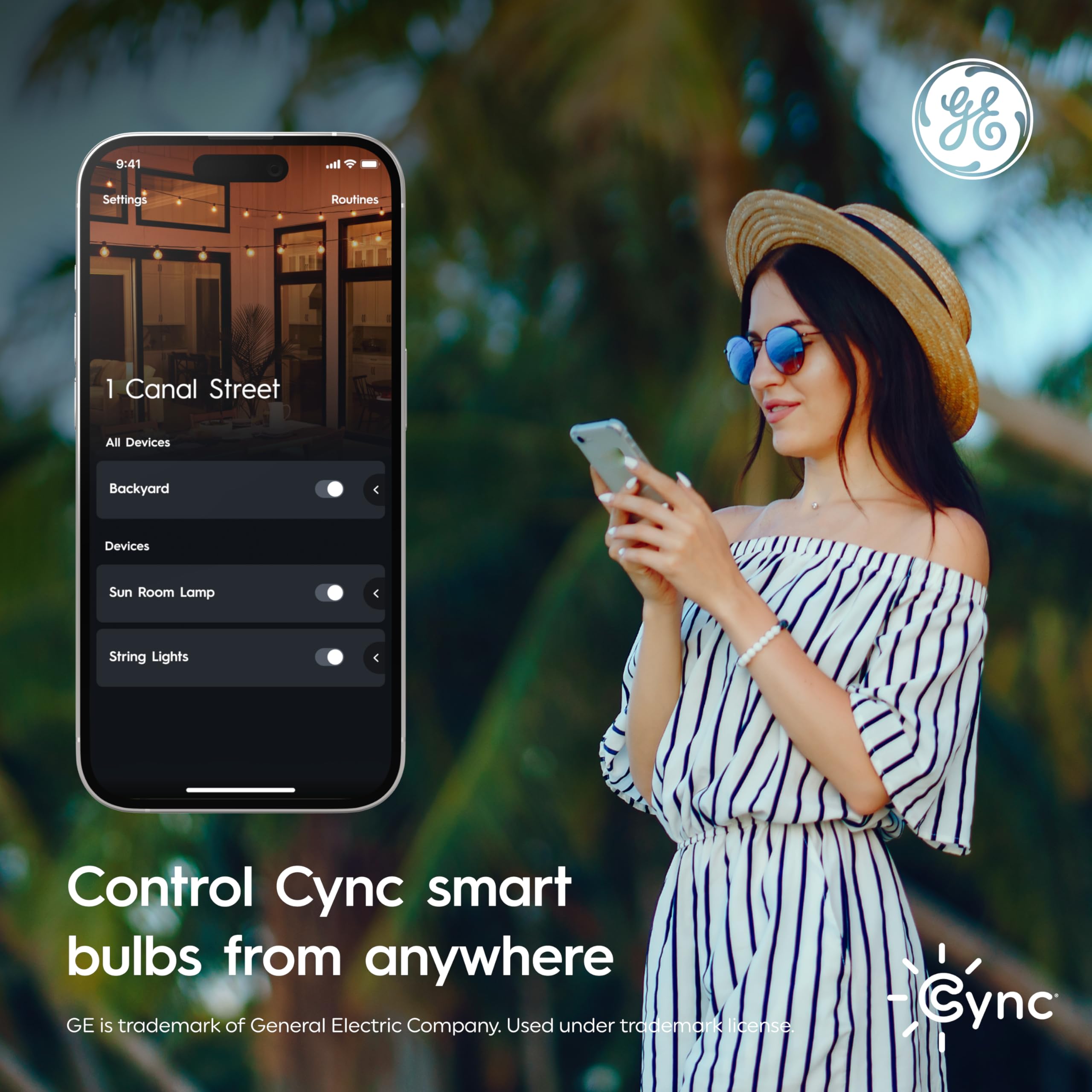 Cync GE ST19 Edison-style bulb setup via mobile app for seamless control