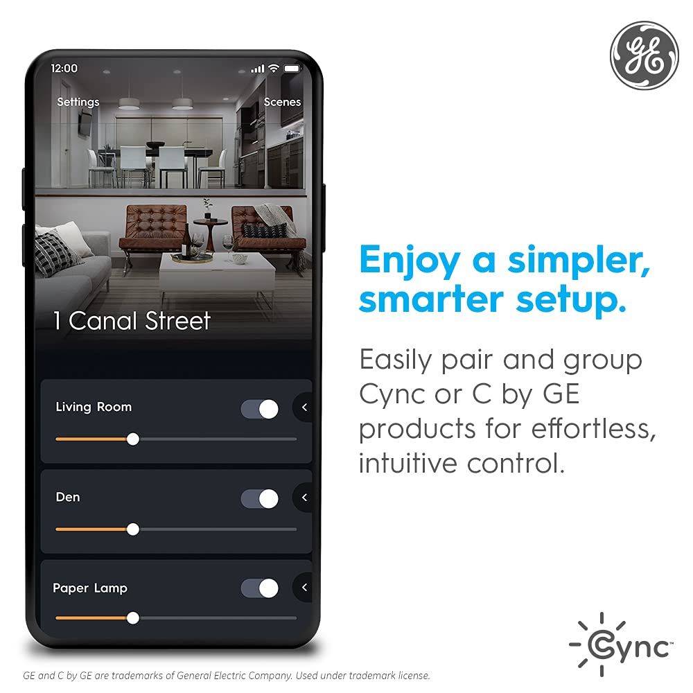 Cync GE ST19 Edison-style bulb fitting into away-mode lighting for security and presence