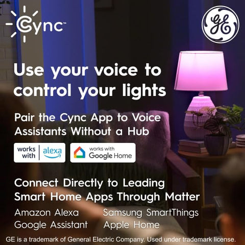 Cync LED strip supports voice control with Alexa and Google Home.