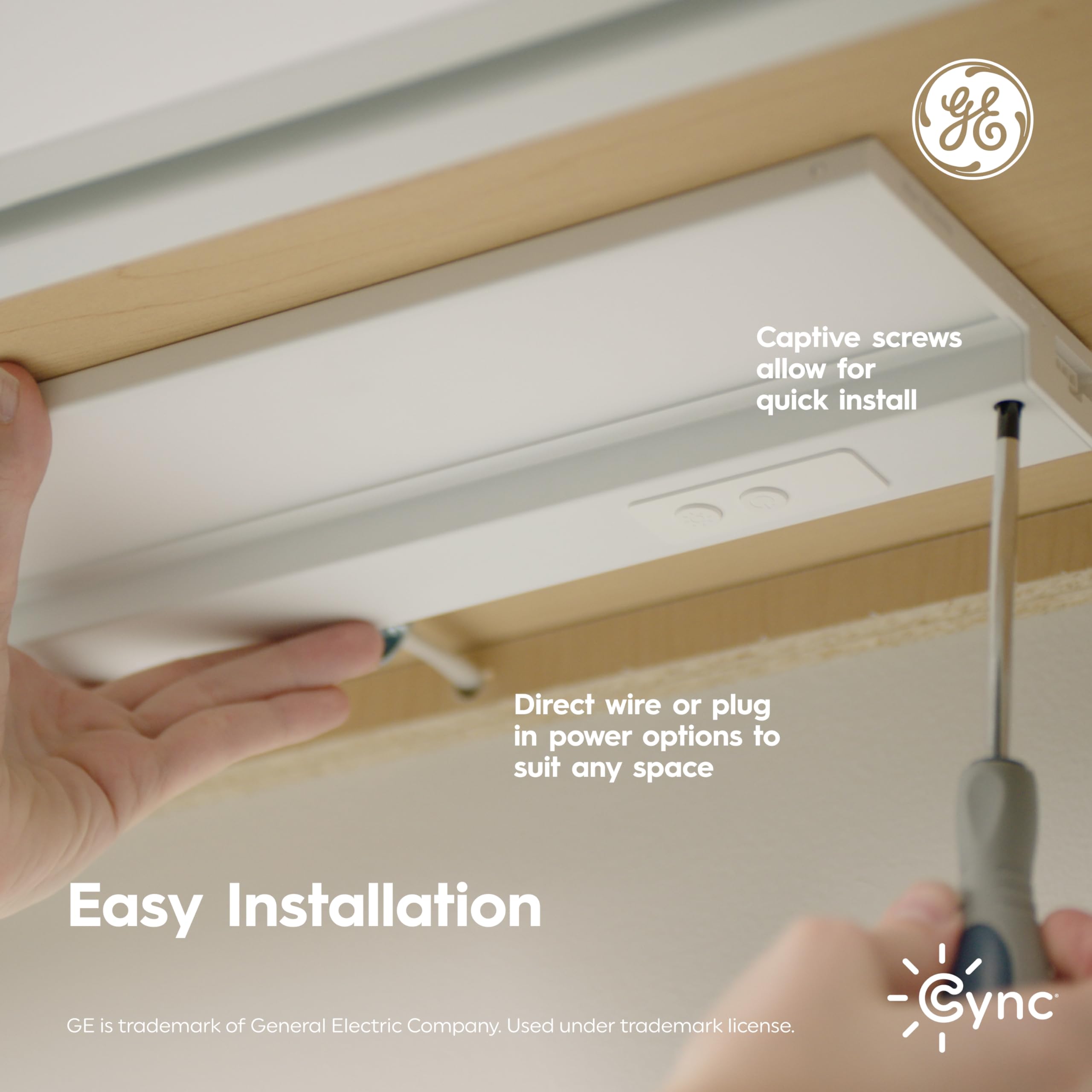 Cync Reveal HD+ ceiling install without hub for easy setup.