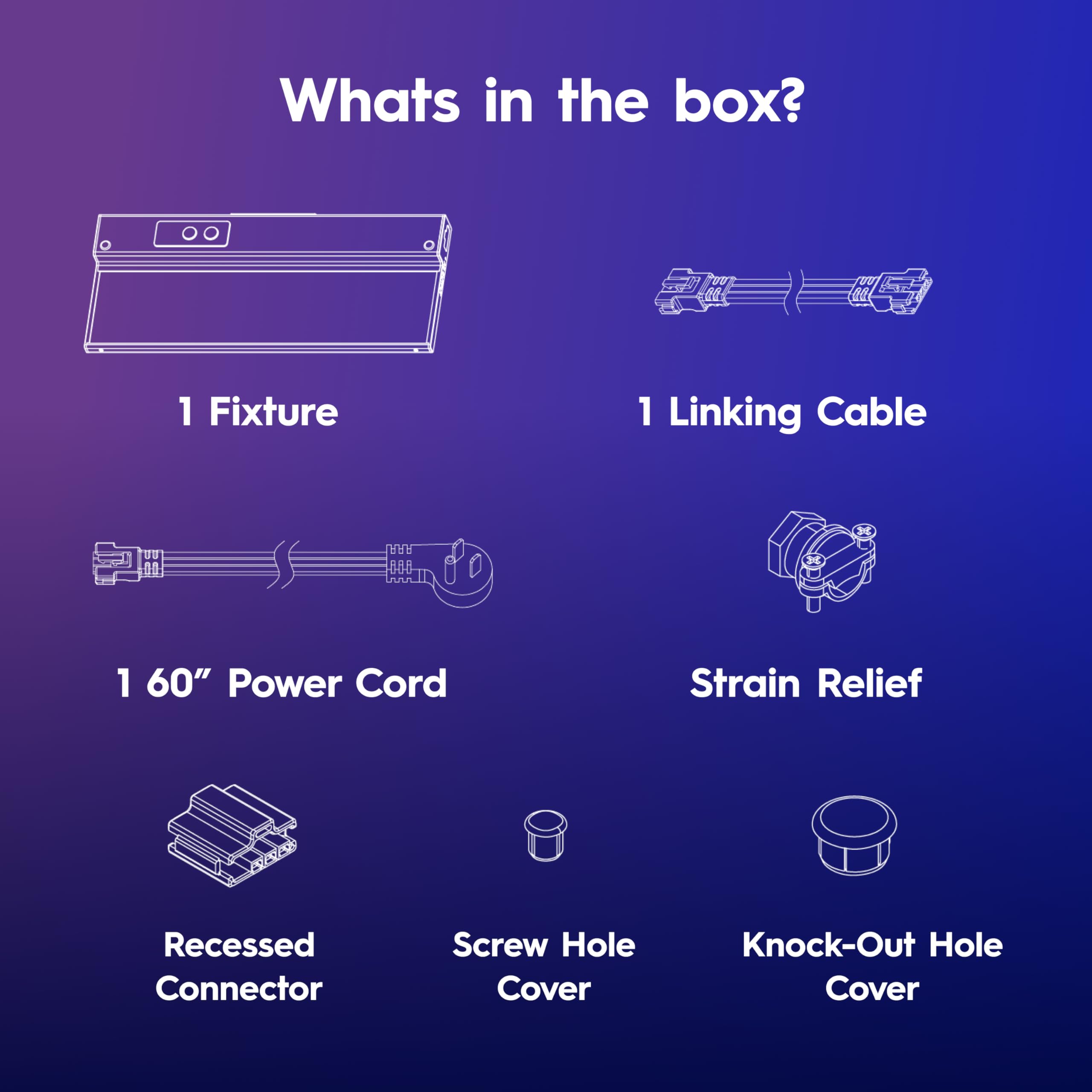 Cync Reveal HD+ included parts for quick installation.