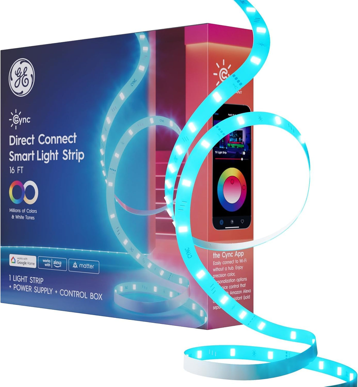 Cync color changing LED strip creates customizable ambiance in any room.
