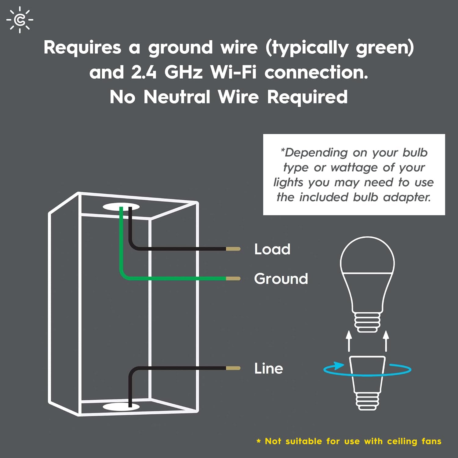 Cync supports 120V loads for reliable performance.