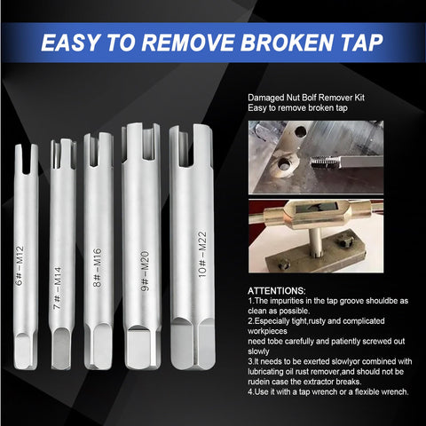 CYSFETENA M7 3‑flute extractor bites stripped screw head