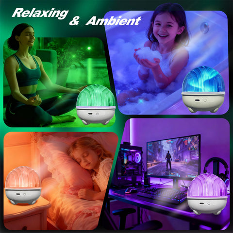 CYSMJDKJ 360-degree ball design projects aurora across walls.