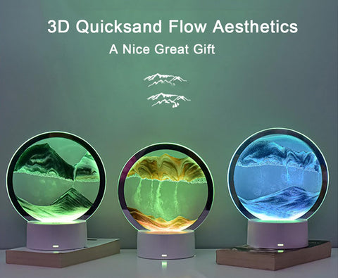 CYSRALFC Moving Sand Art Lamp color-changing lights set the mood.
