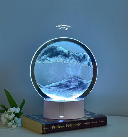 CYSRALFC Moving Sand Art Lamp touch-switch enables easy control.