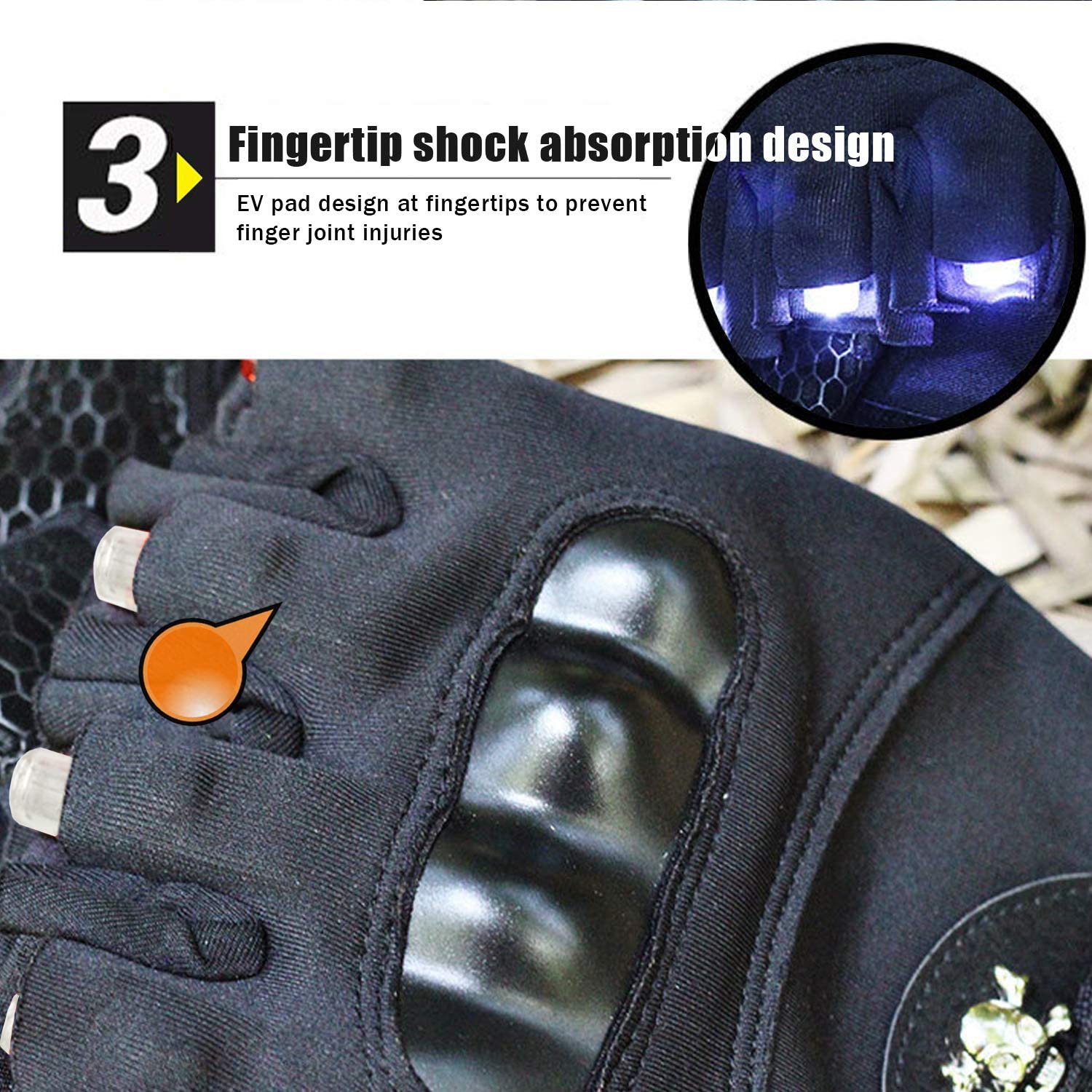 Cyuanxgr night camping setup with hands-free illumination on the gloves.