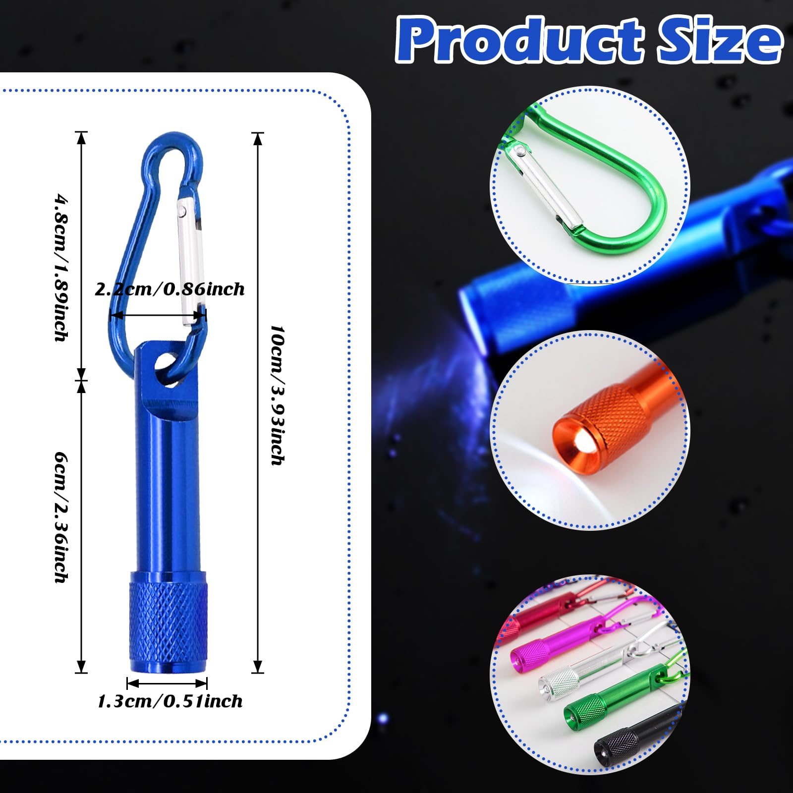 CZBRO ultra-bright LED carabiner light for night trails