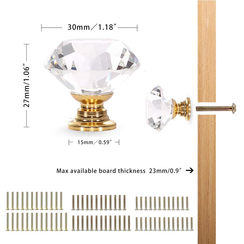 CZC HOME diamond crystal knob on drawer highlights modern shine and grip.