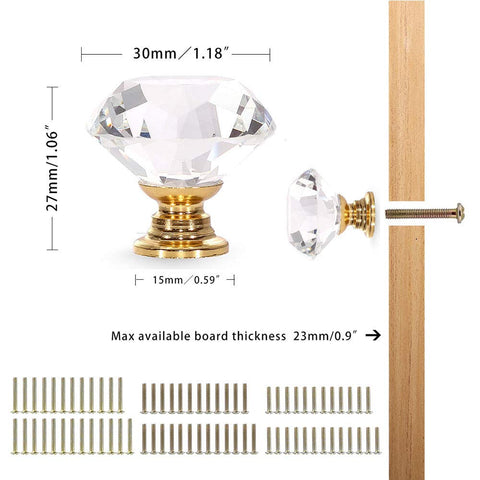 CZC HOME diamond crystal knob on drawer highlights modern shine and grip.