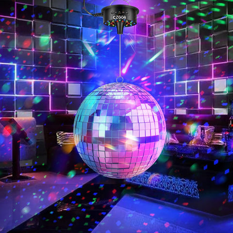 Czgor disco ball motor ceiling-mount compatible for discreet installation.