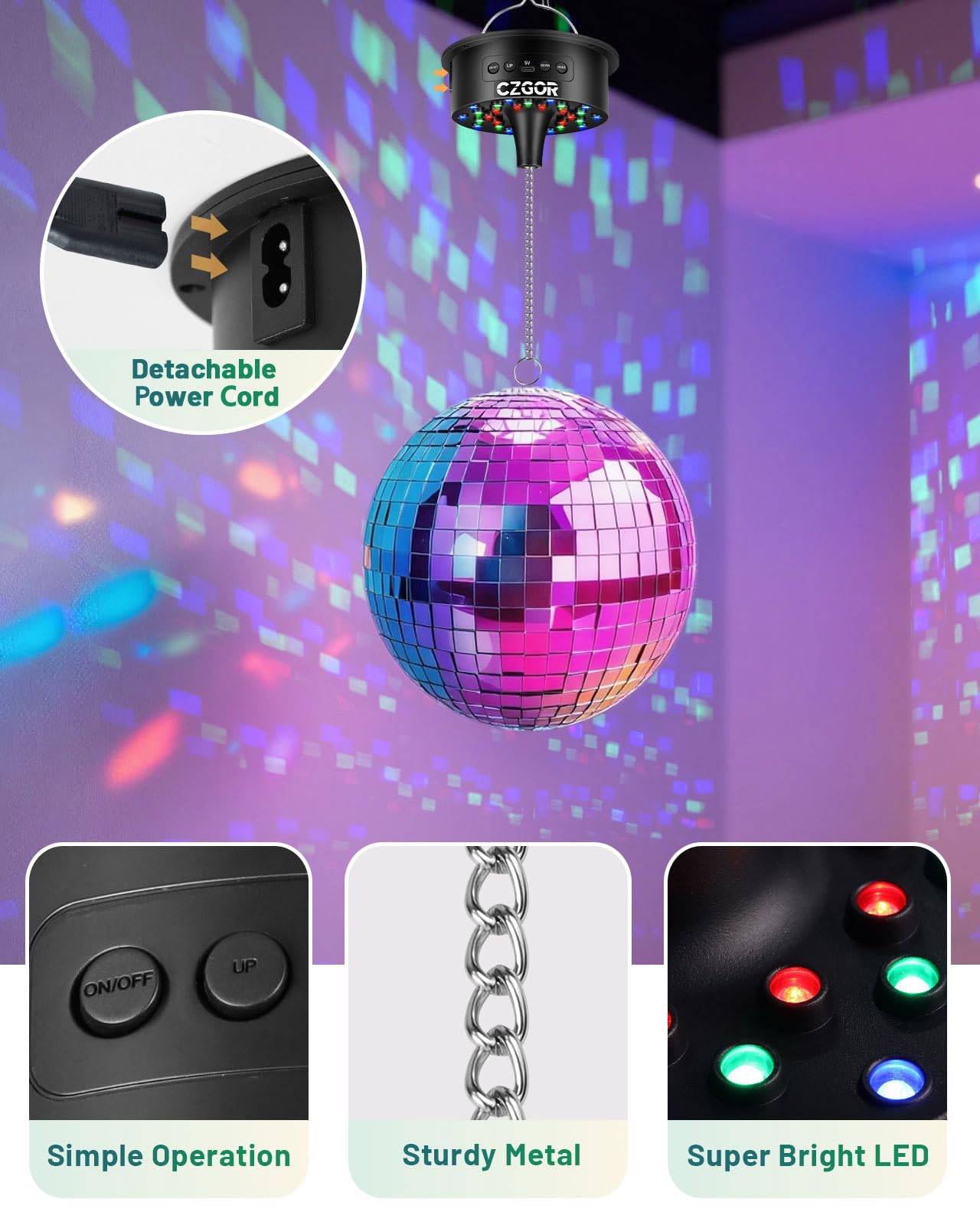 Czgor motor speed settings let you tailor energy from ceremony to party