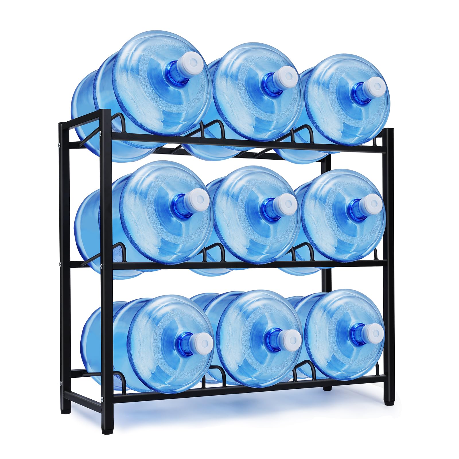 CZMY 9-tray rack overview for organized 3- and 5-gallon bottle storage