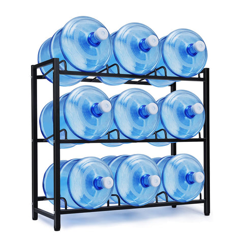 CZMY 9-tray rack overview for organized 3- and 5-gallon bottle storage