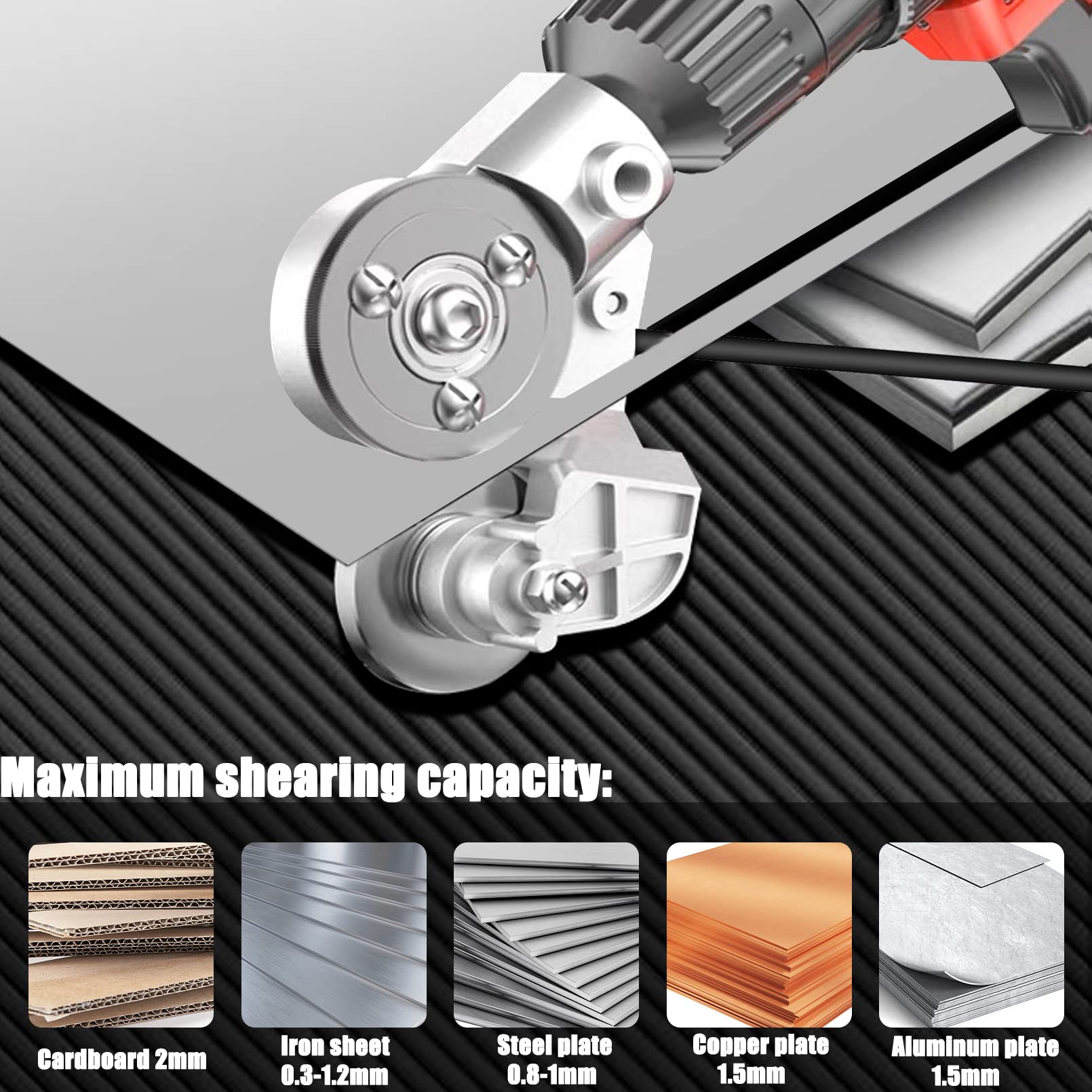 CZS attachment handles flat metal up to about 1 mm for quick work