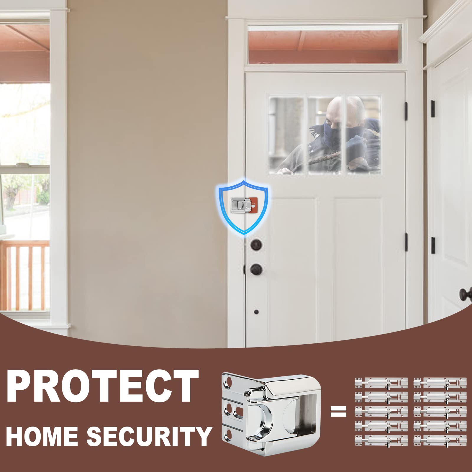 CZU inward-swing door compatible lock secured on an apartment entry door.