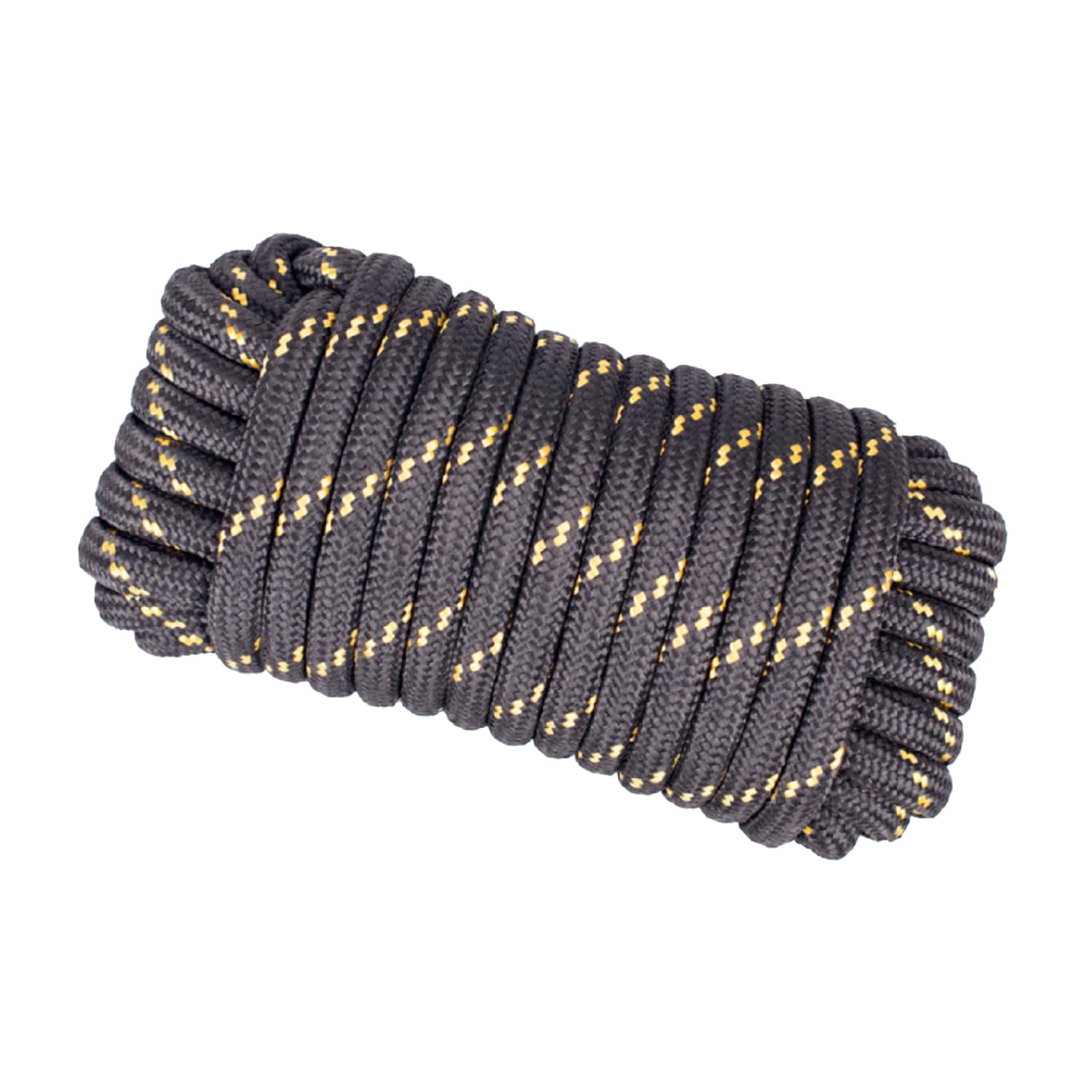 DT-Rope Diamond Braid 50ft coil closeup by D-Unique Tools shows sturdy outdoor construction
