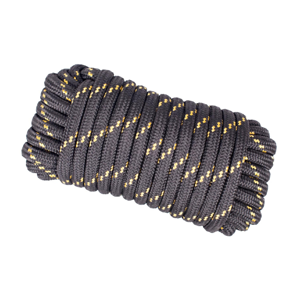 DT-Rope Diamond Braid 50ft coil closeup by D-Unique Tools shows sturdy outdoor construction