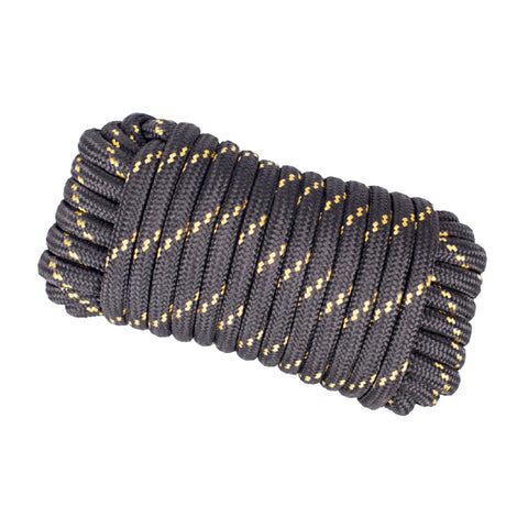 DT-Rope Diamond Braid 50ft coil closeup by D-Unique Tools shows sturdy outdoor construction