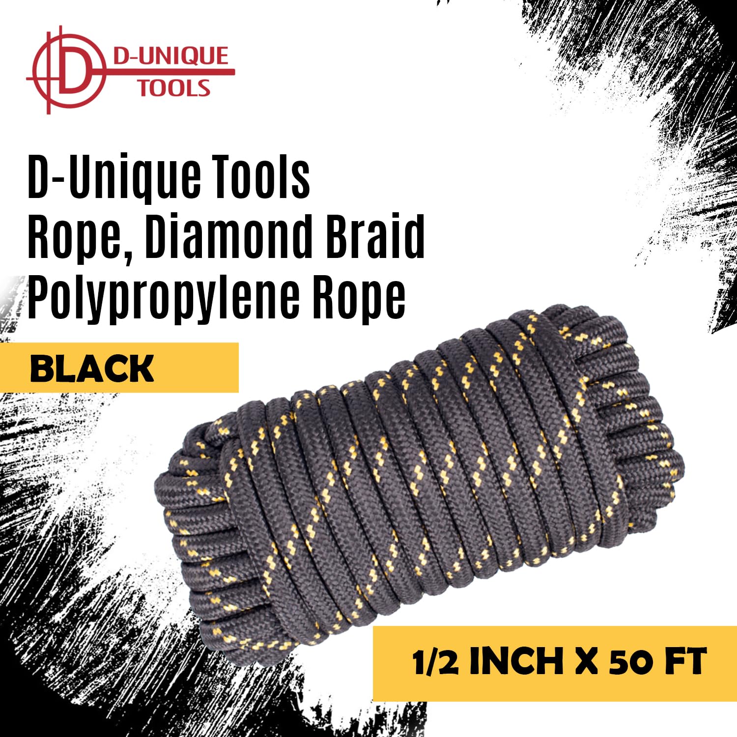 DT-Rope Diamond Braid 50ft strong weave for heavy-duty durability with D-Unique Tools