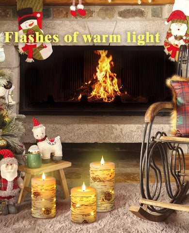 Da by flameless ivory 6in pillar candle with flickering flame for cozy evenings.