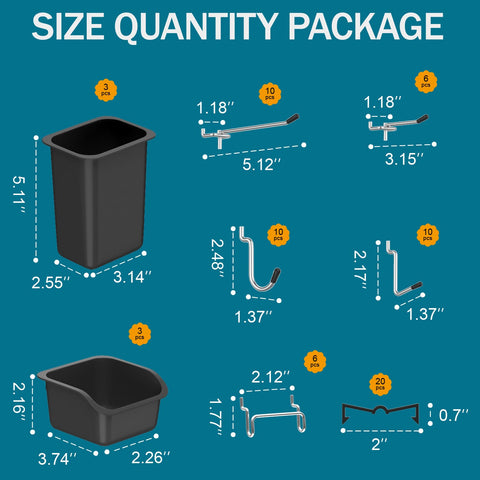 Assembly diagram for Daanxw pegboard indicating easy wall setup.