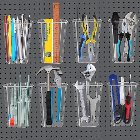 Daanxw pegboard cups clear-view design delivers effortless item scanning.