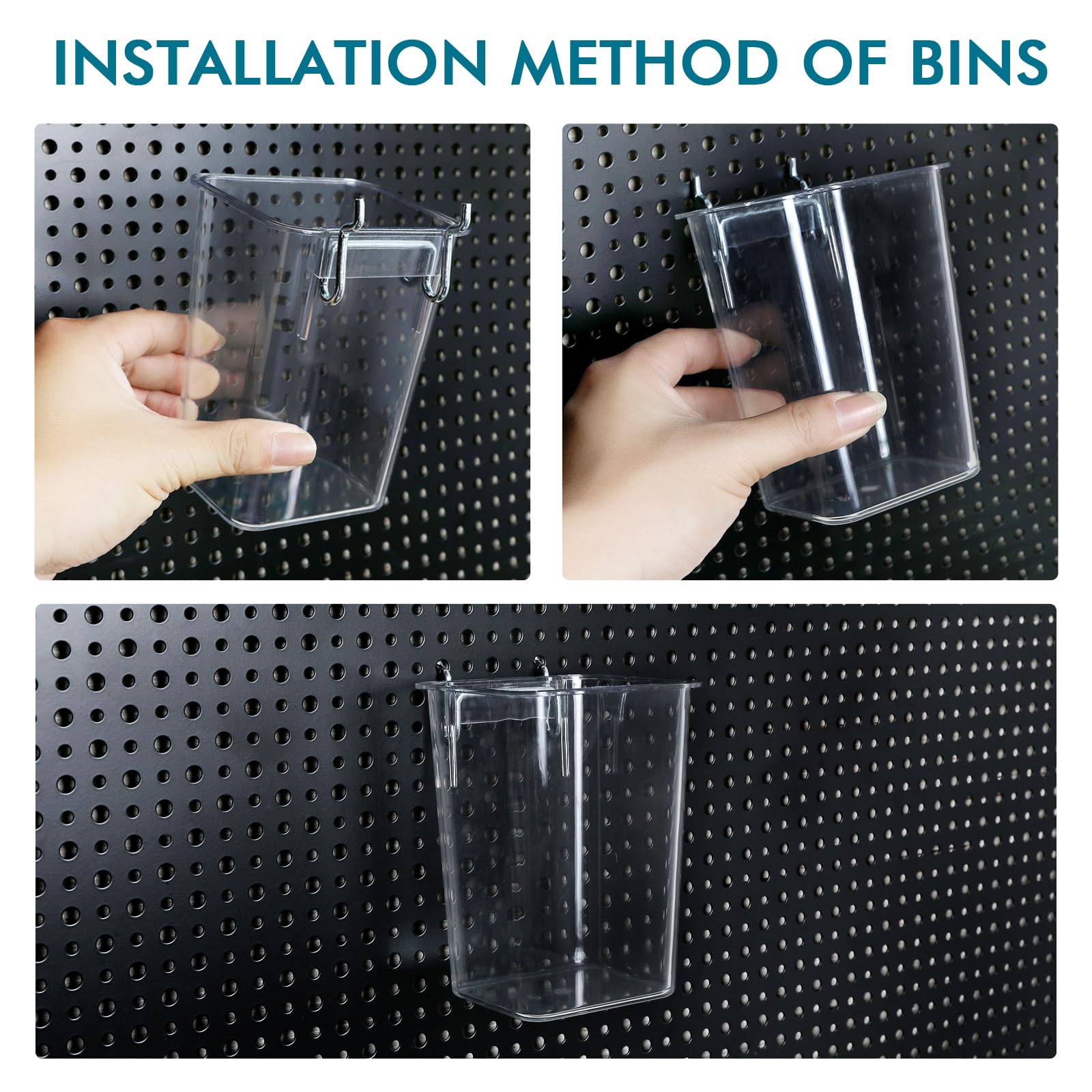 Daanxw pegboard cups storage organization keeps small parts neatly arranged.