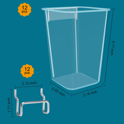 Daanxw pegboard cups with steel hooks provide sturdy organization for tools.
