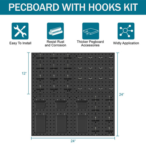 Daanxw pegboard with boxes demonstrating tidy tool organization.