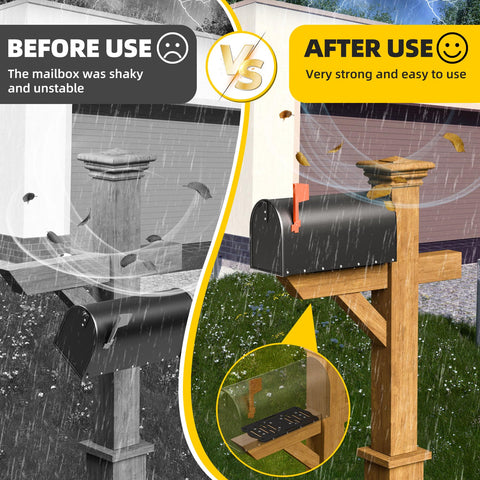 Dabolang mailbox mounting bracket outdoors-ready for years of use.