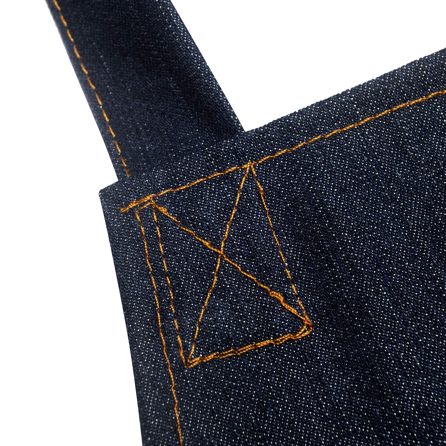Dadidyc denim jean tool apron pocket detail shows four pockets for tools