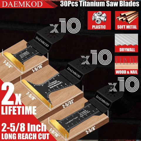 DAEMKOD 30-piece blade set in box offers organized packaging and easy transport.
