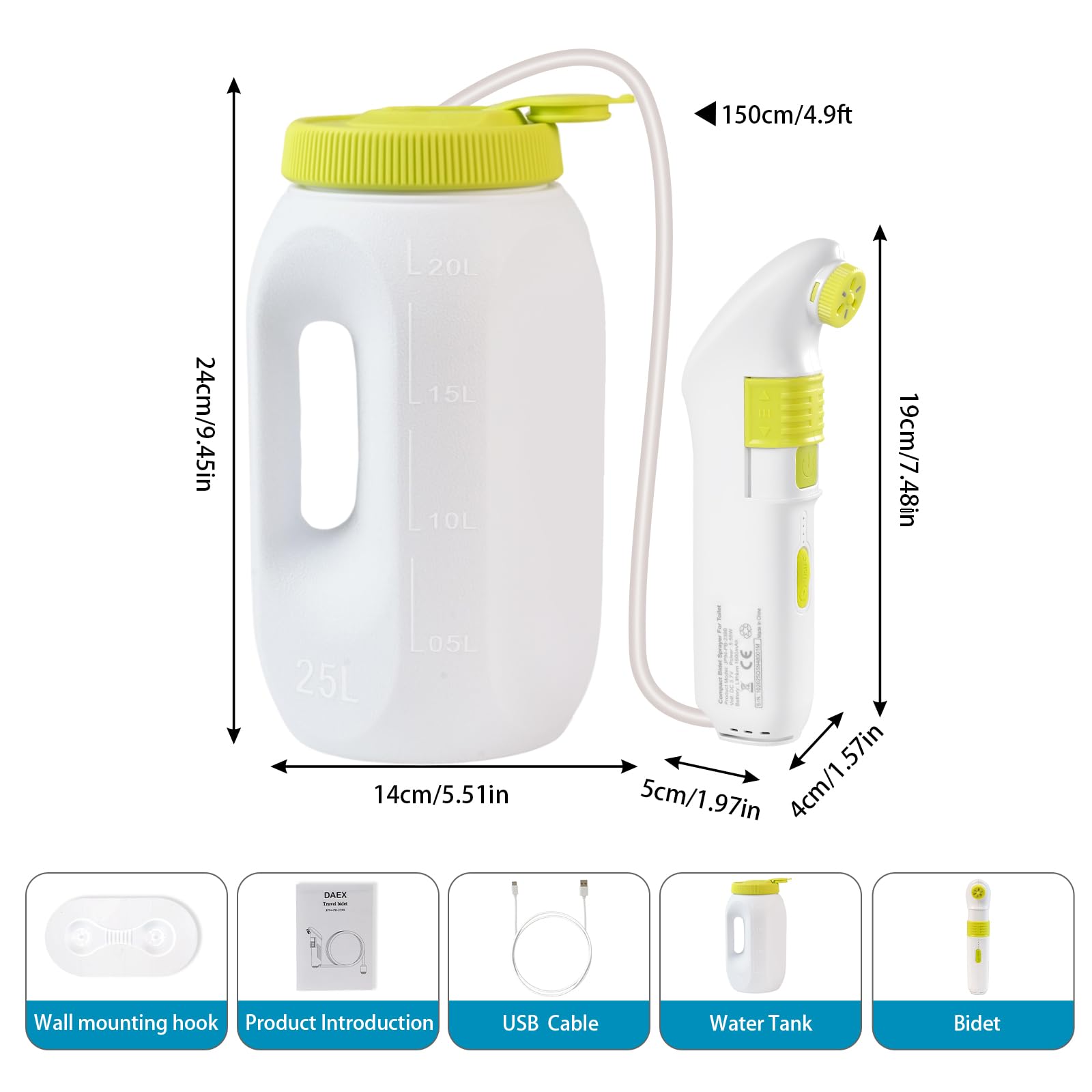 DAEX suction base with wall hook for stable placement.