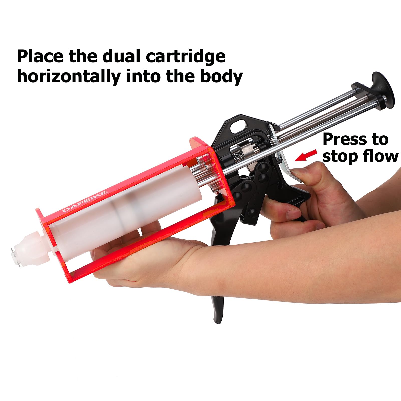 DAFEIKE epoxy gun ideal for adhesive, filler, and structural epoxy projects.