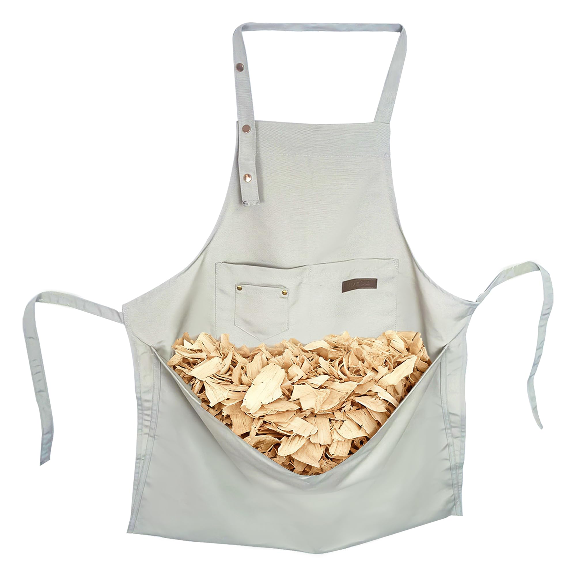 DAFENCHI wood carving apron with front chip catcher keeps clothes clean and workspace tidy