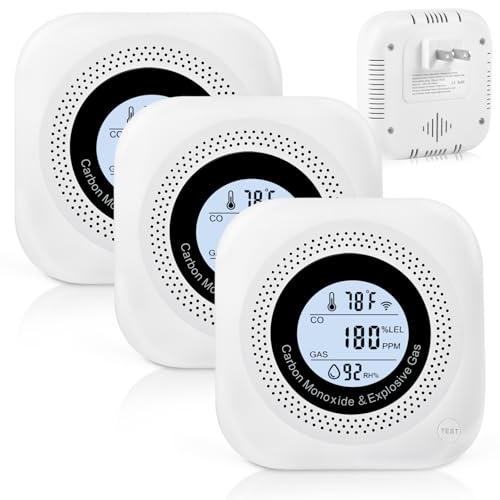 Daffypop 3-pack carbon monoxide detector for home safety and travel readiness.