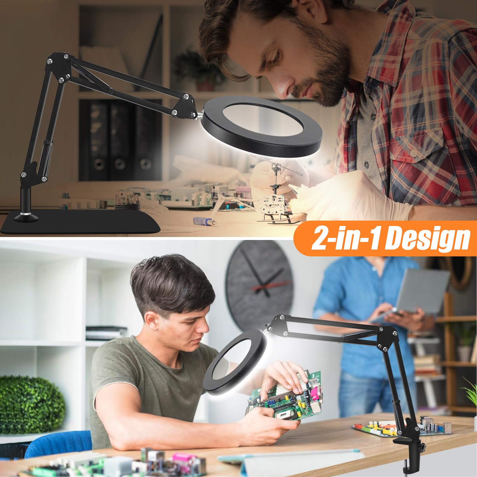 Dagirt extendable swing arm extends up to 22 inches for precise positioning.
