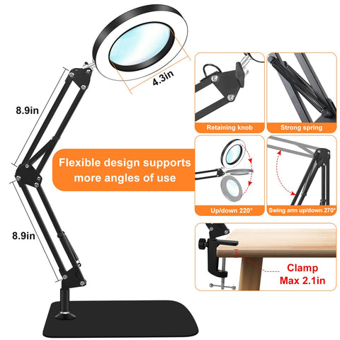 Dagirt lens rotates up to 270° and swivels 360° for versatile viewing.